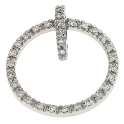 White Gold Circle Pendant