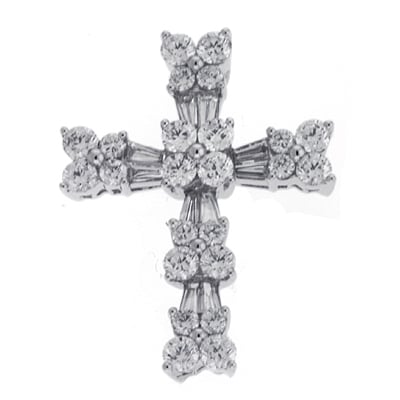 White Gold Cross Pendant