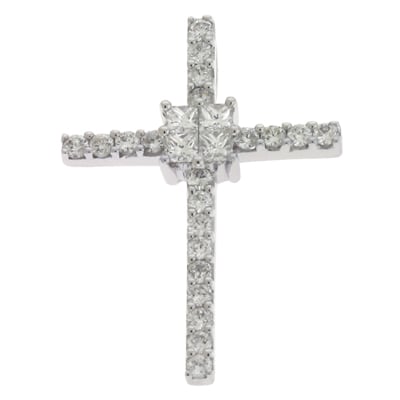 White Gold Cross Pendant