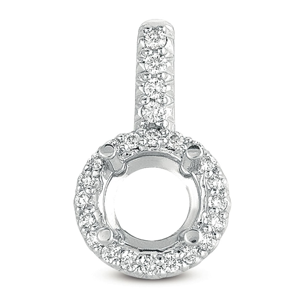 Diamond Pendant For 1.5ct Round Stone