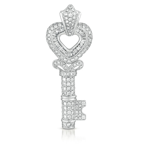 White Gold Key Charm