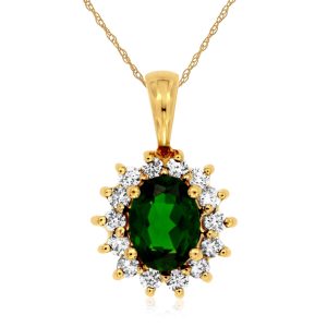 RUSSALITE & DIAMOND PENDANT