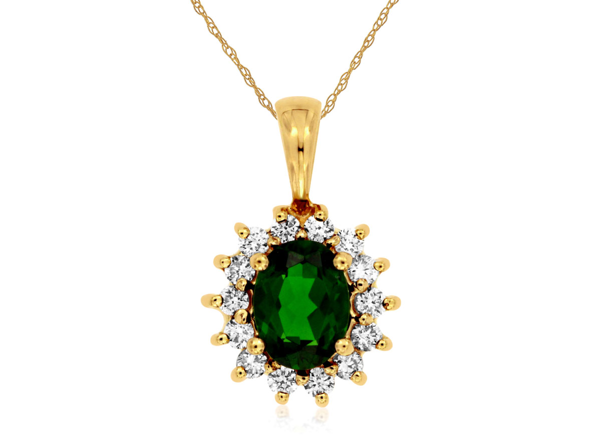 RUSSALITE & DIAMOND PENDANT