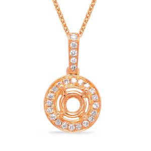 Diamond Pendant For.50ct Round Stone