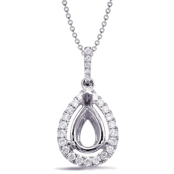 Diamond Pendant For 5X3mm Pear Center