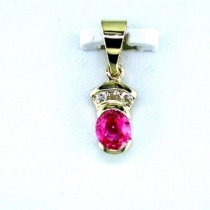 DIAMOND &PINK SAPPHIRE PENDANT