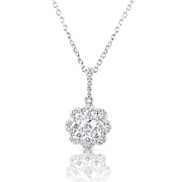 White Gold Flower Pendant