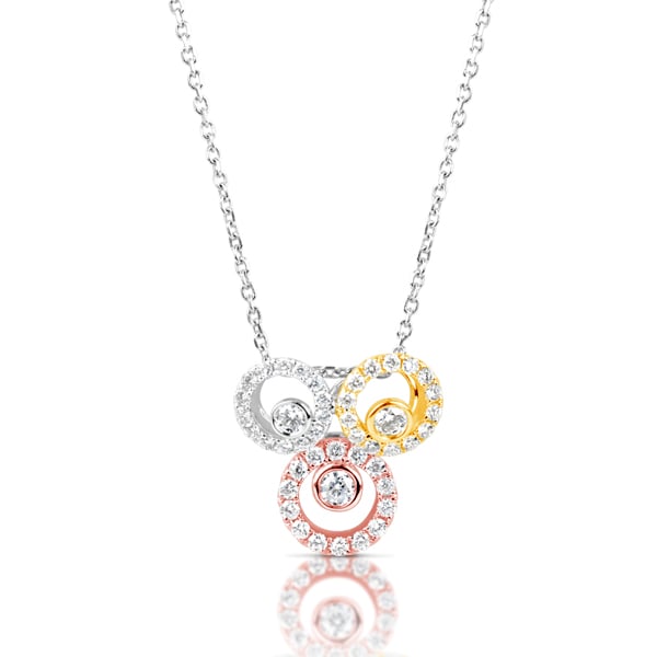 Tri Color Diamond Pendant