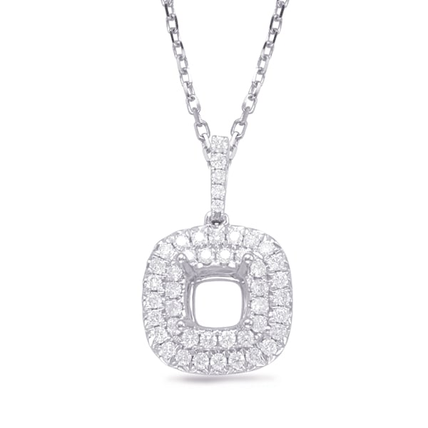 Diamond Pendant 1.25ct Cushion Center
