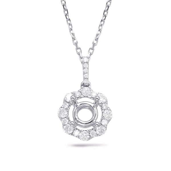Diamond Pendant For 1ct Round center