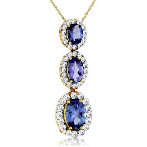 TANZANITE & DIAMOND PENDANT