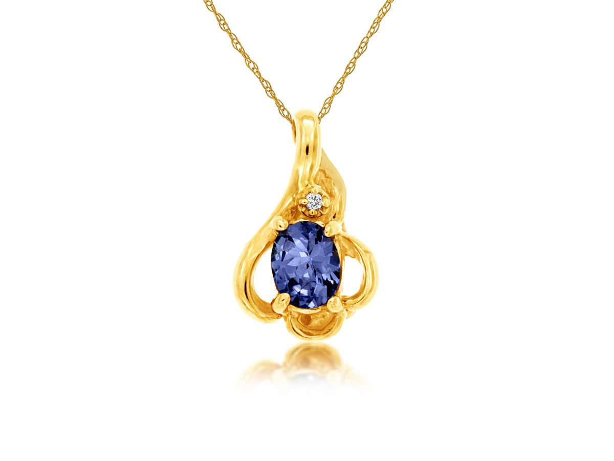 TANZANITE & DIAMOND PENDANT