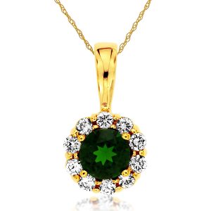 RUSSALITE & DIAMOND PENDANT
