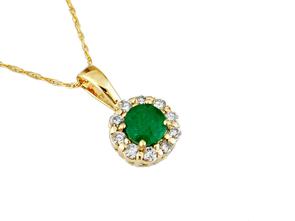 EMERALD & DIAMOND PENDANT