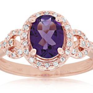 AMETHYST & DIAMOND RING