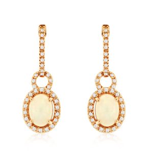 OPAL & DIAMOND EARRING