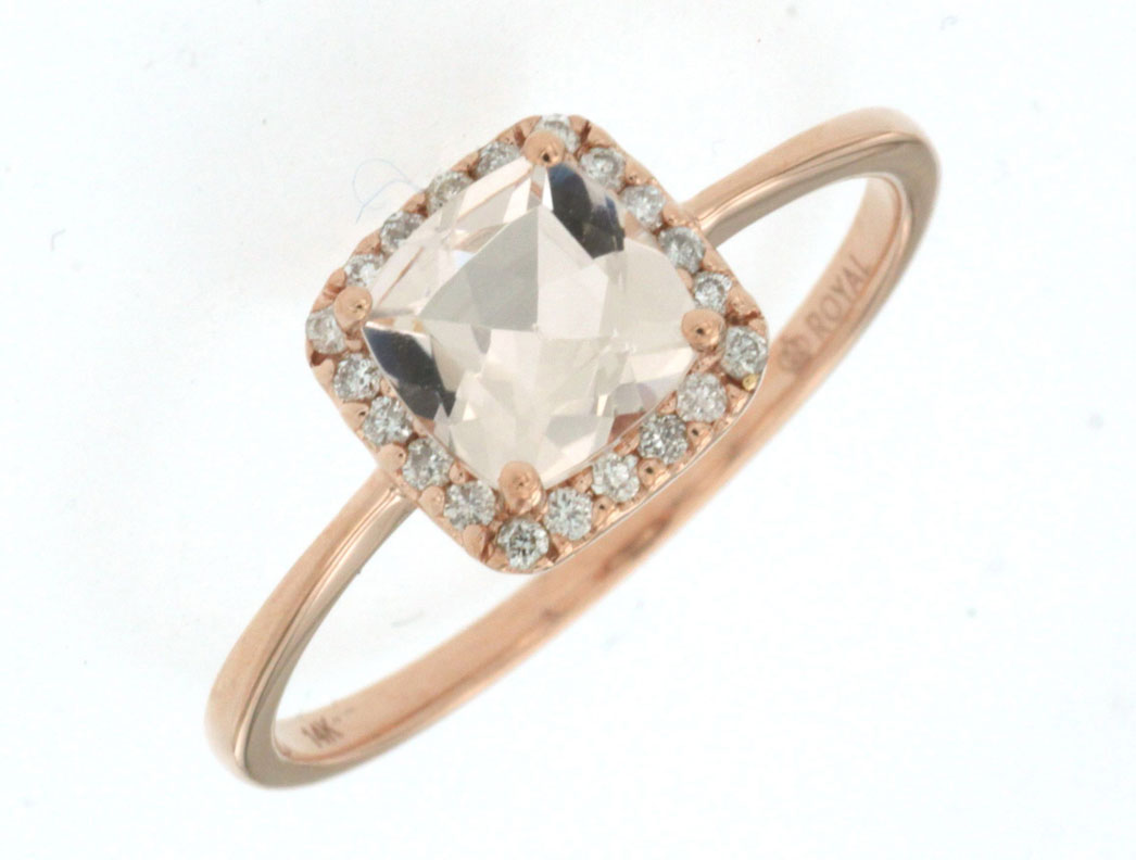 MORGANITE & DIAMOND RING