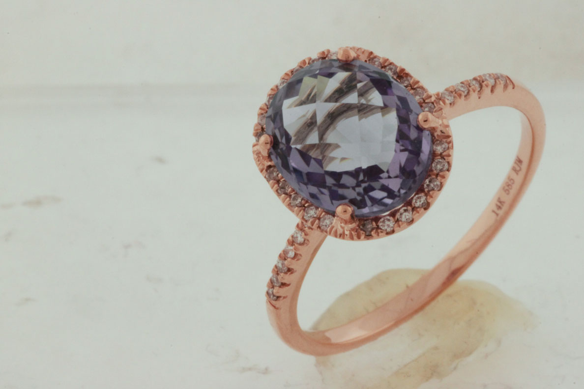 AMETHYST & DIAMOND RING
