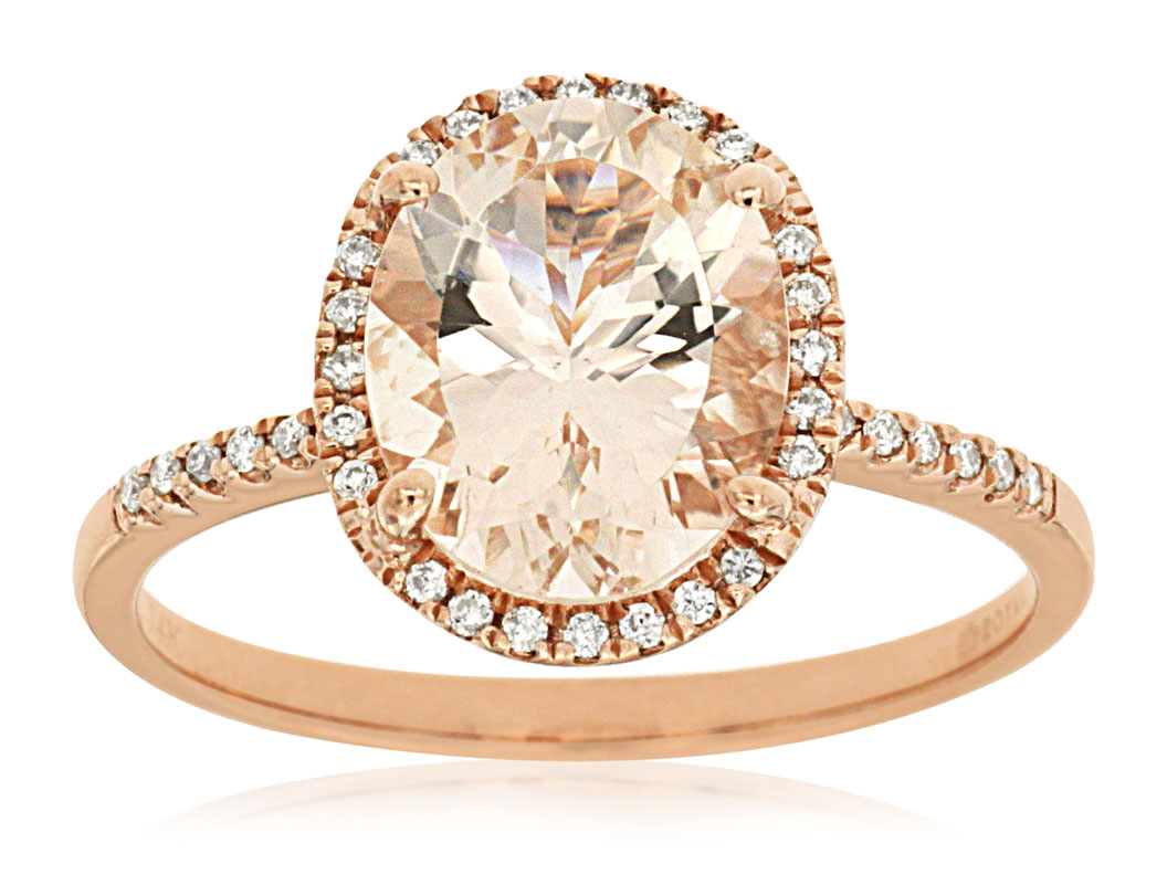 MORGANITE & DIAMOND RING