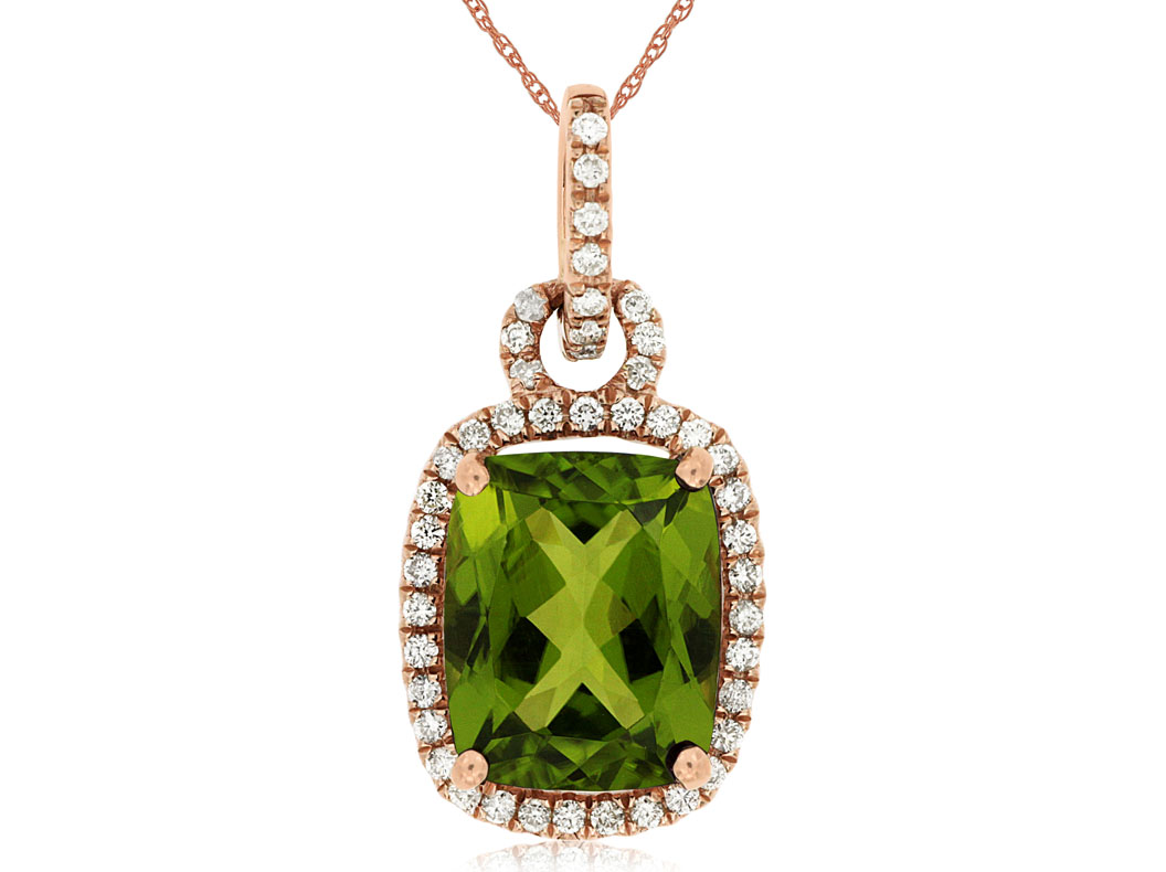 PERIDOT & DIAMOND PENDANT