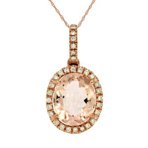 MORGANITE & DIAMOND PENDANT