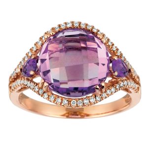 AMETHYST & DIAMOND RING