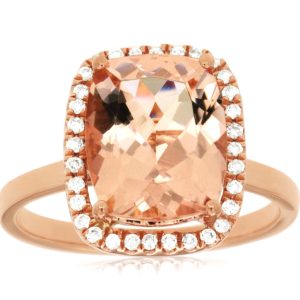 MORGANITE & DIAMOND RING