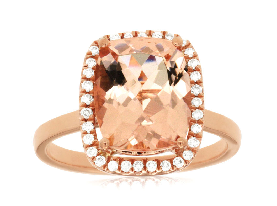 MORGANITE & DIAMOND RING