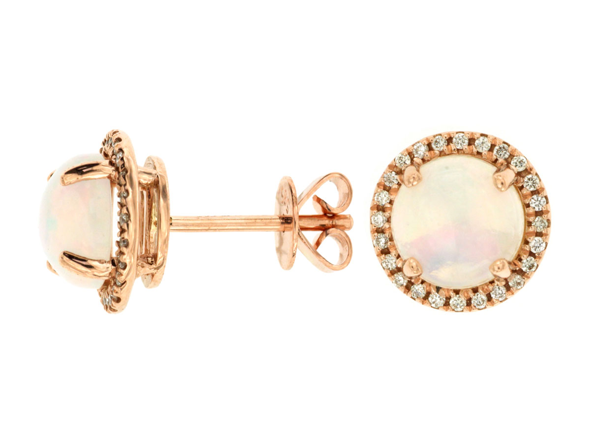 OPAL & DIAMOND EARRING