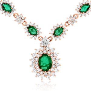 EMERALD & DIAMOND NECKLACE