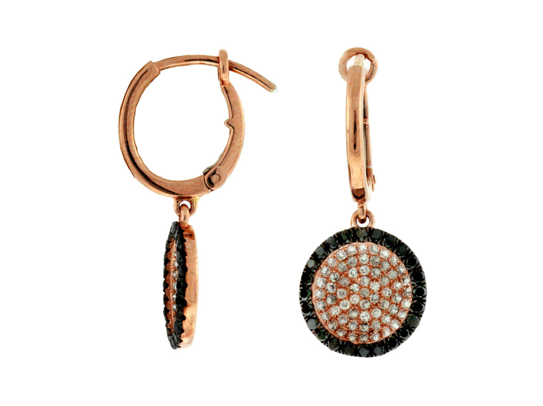 DIAMOND &BLACK DIAMOND EARRING