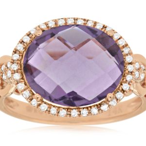 AMETHYST & DIAMOND RING