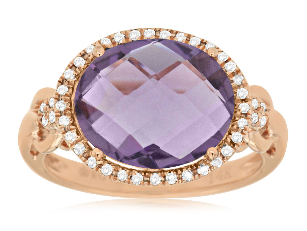 AMETHYST & DIAMOND RING