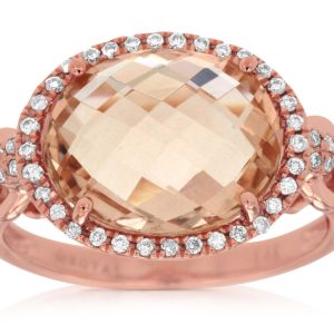 MORGANITE & DIAMOND RING