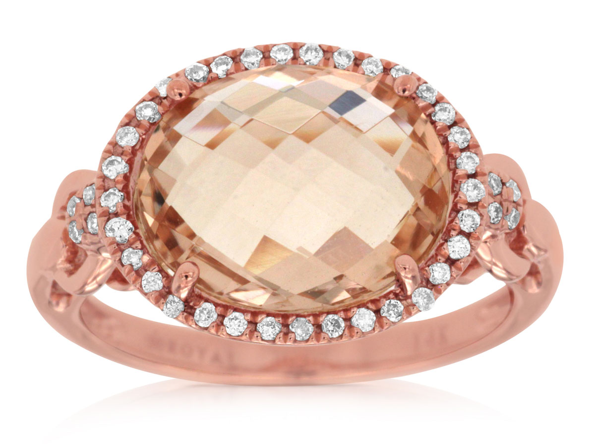 MORGANITE & DIAMOND RING