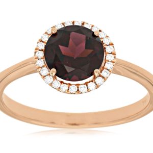 RHODOLITE & DIAMOND RING