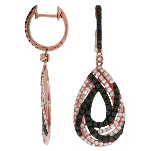 DIAMOND &BLACK DIAMOND EARRING