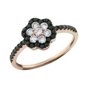 BLACK DIAMOND & DIAMOND RING