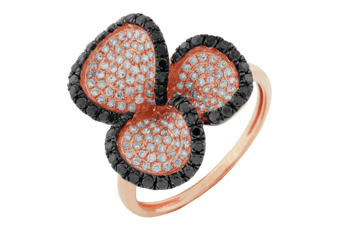 BLACK DIAMOND & DIAMOND RING