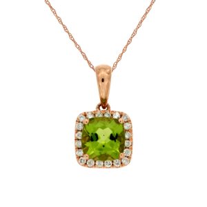 PERIDOT & DIAMOND PENDANT
