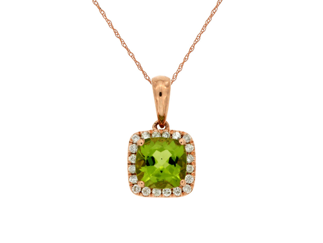 PERIDOT & DIAMOND PENDANT