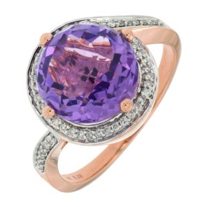 AMETHYST & DIAMOND RING