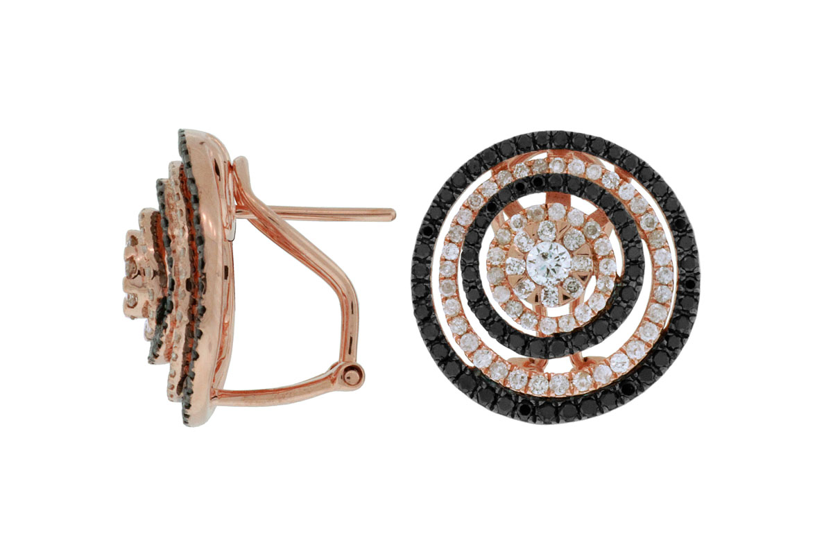 DIAMOND &BLACK DIAMOND EARRING