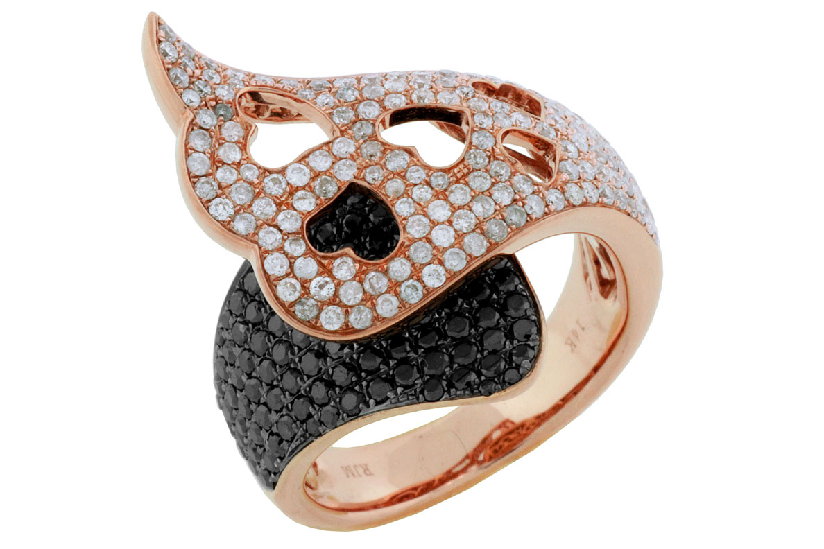 BLACK DIAMOND & DIAMOND RING