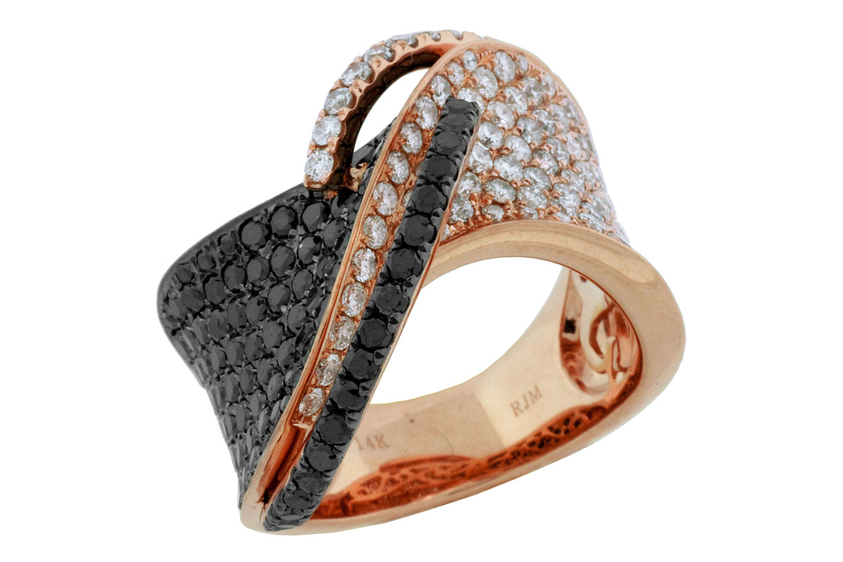 BLACK DIAMOND & DIAMOND RING