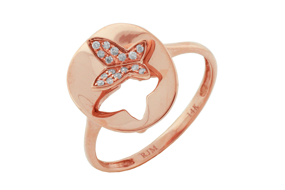 DIAMOND BUTTERFLY RING