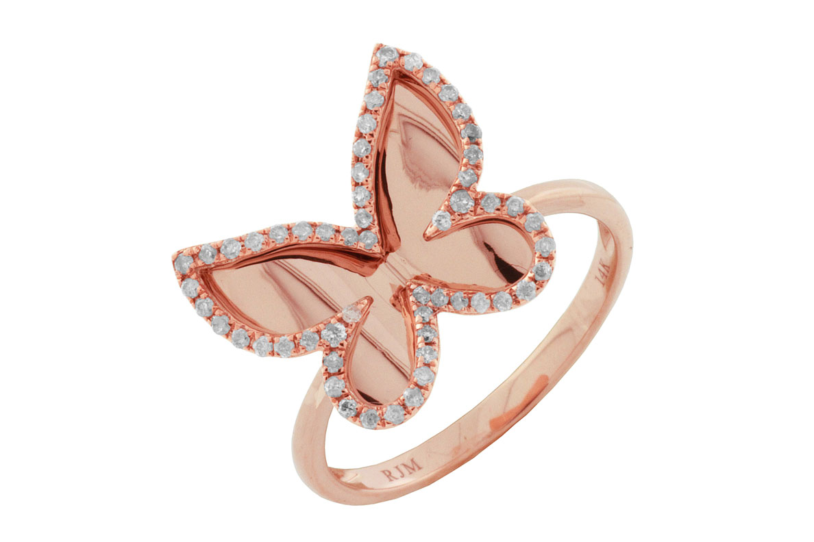 DIAMOND BUTTERFLY RING