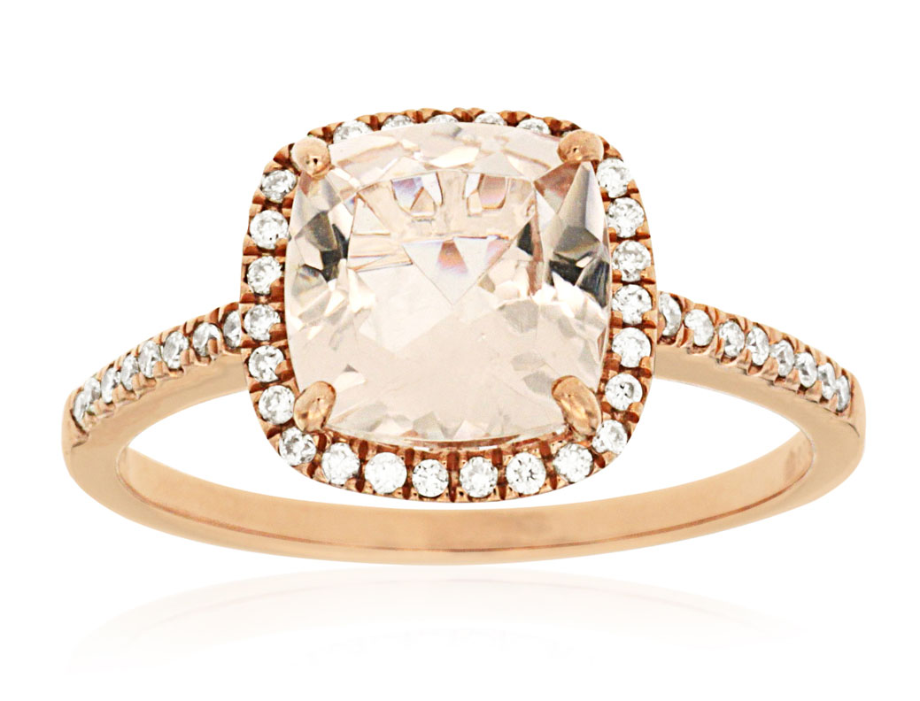 MORGANITE & DIAMOND RING