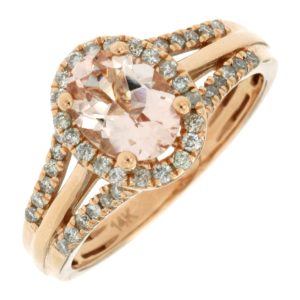 MORGANITE & DIAMOND RING