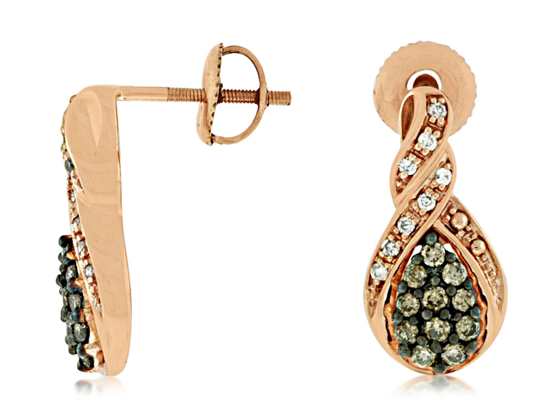 DIAMOND &MOCHA DIAMOND EARRING
